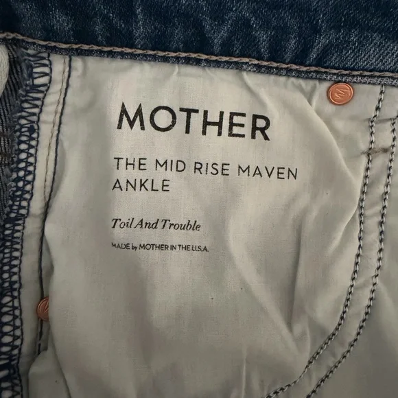 MOTHER The Mid Rise Maven Ankle Toil And Trouble Size 25 - Picture 12 of 15
